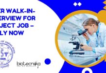 NISER Walk-In-Interview for Project Job – Apply Now NISER Walk-In-Interview for Project Job