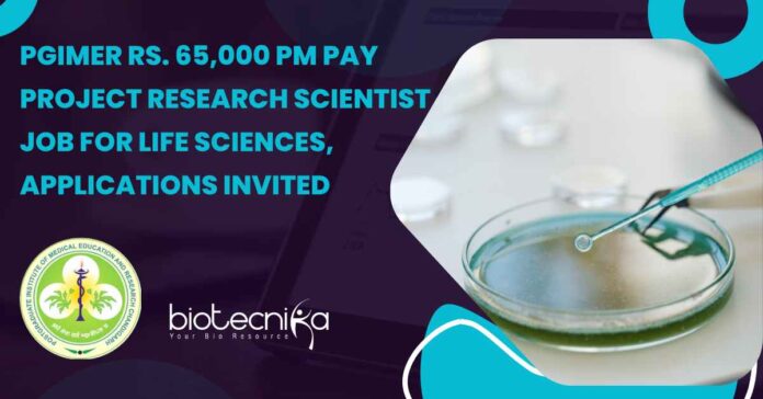 PGIMER Project Research Scientist Job