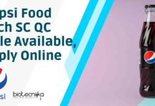 Pepsi Food Tech SC QC Role Available, Apply Online Pepsi Food Tech SC QC
