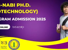RCB-NABI PhD Admission 2025 -