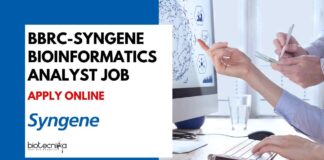 Syngene Bioinformatics Analyst Job