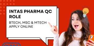 Intas Pharma QC Job For Biotech