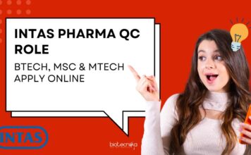 Intas Pharma QC Job For Biotech