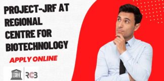 Project-JRF at Regional Centre for Biotechnology