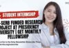 Student Intern in DST-SERB Funded Research Project at Presidency University | Get Monthly Fellowship Student Intern at Presidency University