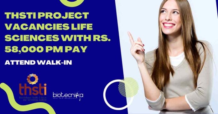 THSTI Life Science Projects Openings