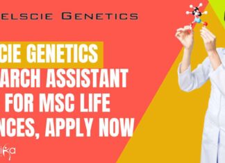 Telscie Genetics Research Assistant Role For MSc Life Sciences, Apply Now Telscie Genetics Research Assistant Role For MSc Life Sciences, Apply Now