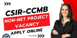 CSIR-CCMB Non-NET Project Vacancy