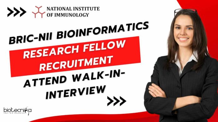 BRIC-NII Bioinformatics Research Job Recruitment