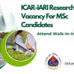 ICAR-IARI Research Vacancy For MSc
