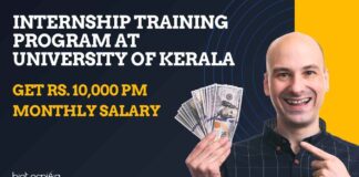 Internship Training Program at University of Kerala