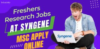 Freshers Research Jobs at Syngene