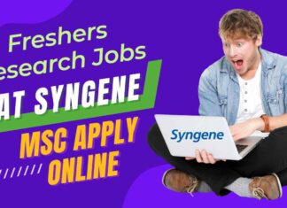 Freshers Research Jobs at Syngene