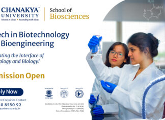 BTech Biotechnology & Bioengineering Admissions Open at Chanakya School of Biosciences New