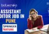 Assistant Editor Job | Springer Nature Hiring in Pune – Apply Now Assistant Editor Job in Pune