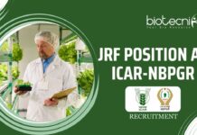JRF position at ICAR-NBPGR – Apply Now