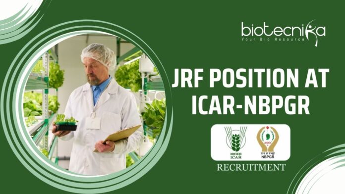 JRF position at ICAR-NBPGR – Apply Now