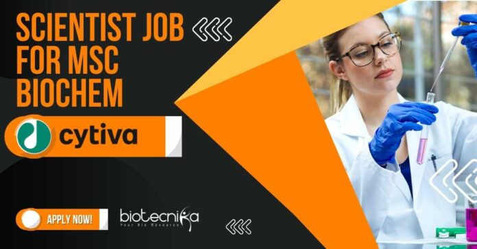 Cytiva Scientist Job For MSc