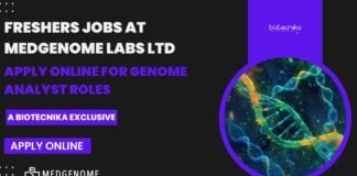 Freshers Jobs at MedGenome Labs Ltd