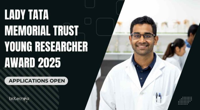 Young Researcher Award 2025, Apply at Lady Tata Memorial