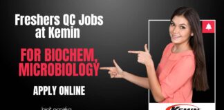 Freshers QC Jobs at Kemin