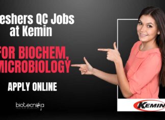 Freshers QC Jobs at Kemin