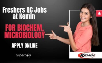 Freshers QC Jobs at Kemin