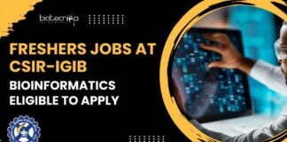 Freshers Bioinformatics Project Jobs at CSIR-IGIB