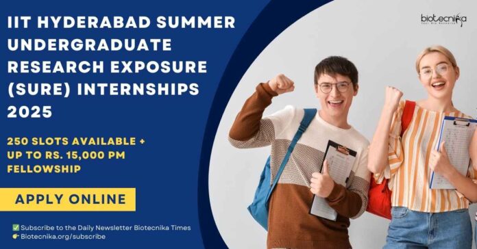 IIT Hyderabad SURE Internships 2025