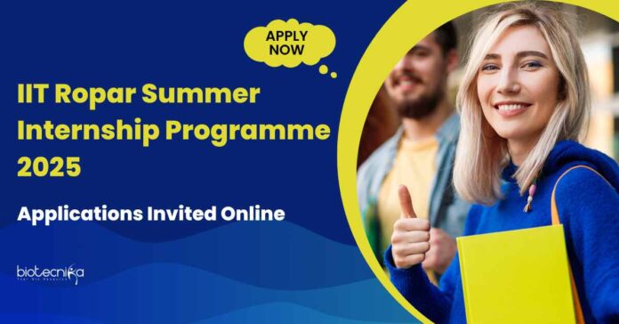 IIT Ropar Summer Internship 2025