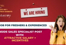 Sales Job for Freshers & Experienced