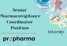 Pharmacovigilance Coordinator Position at ProPharma, Apply Now! Senior Pharmacovigilance Coordinator Position