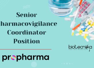 Pharmacovigilance Coordinator Position at ProPharma, Apply Now! Senior Pharmacovigilance Coordinator Position