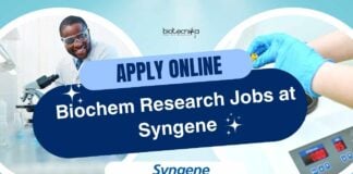 Biochem Research Jobs at Syngene