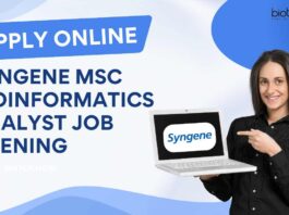 Syngene MSc Bioinformatics Analyst Job