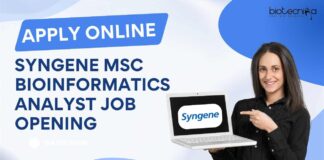 Syngene MSc Bioinformatics Analyst Job
