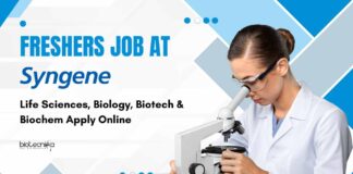 Life Science Freshers Job at Syngene