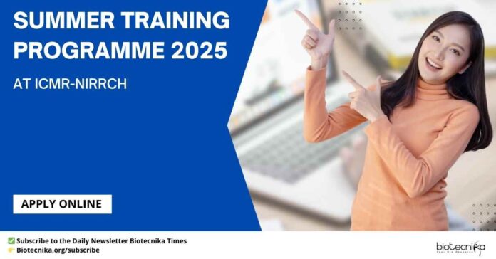 Summer Training Programme 2025 at ICMR