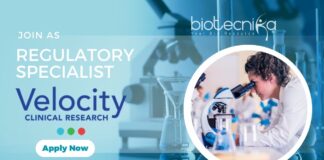Regulatory Specialist at Velocity Clinical Research