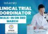 Clinical Trial Coordinator JIPMER – Walk-in on 3rd March