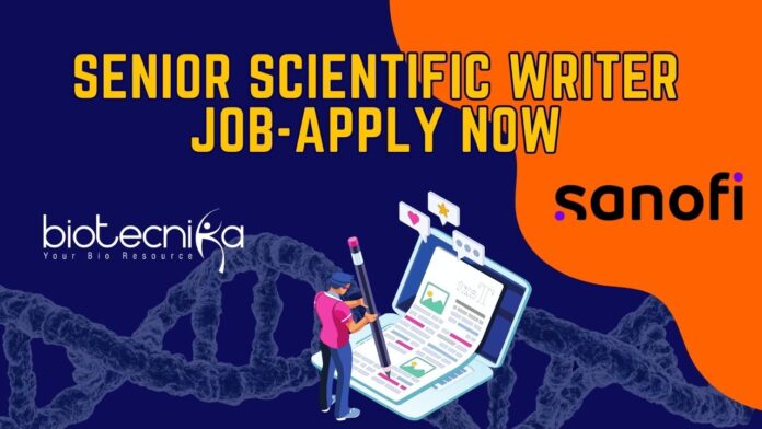 Scientific Writer Job at Sanofi – Apply Now