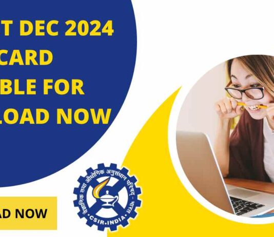 Download CSIR NET Dec 2024