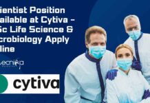 Scientist Position Available at Cytiva – MSc Life Science & Microbiology Apply Online Scientist Position at Cytiva