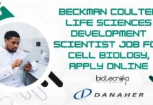 Beckman Coulter Development Scientist Job