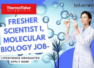 Fresher Thermo Fisher Scientist I, Molecular Biology Job- Lifescience Graduates Apply Now!