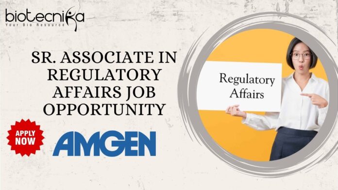 Sr. Associate in Regulatory Affairs Job opportunity