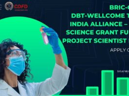 BRIC-CDFD Project Scientist Post New