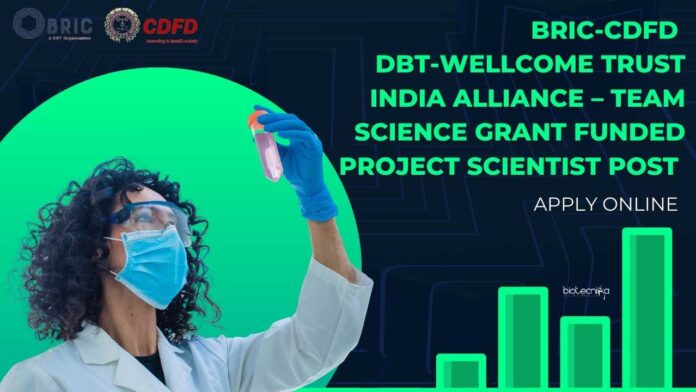 BRIC-CDFD Project Scientist Post New