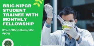 BRIC-NIPGR Student Trainee Life Science