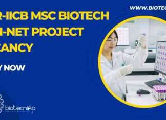 IICB MSc Biotech Non-NET Project Vacancy